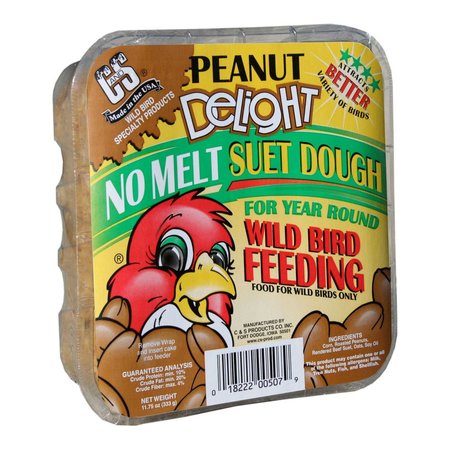 C&S PRODUCTS C&S Products Peanut Delight Assorted Species Beef Suet Wild Bird Food 11.75 oz 12507